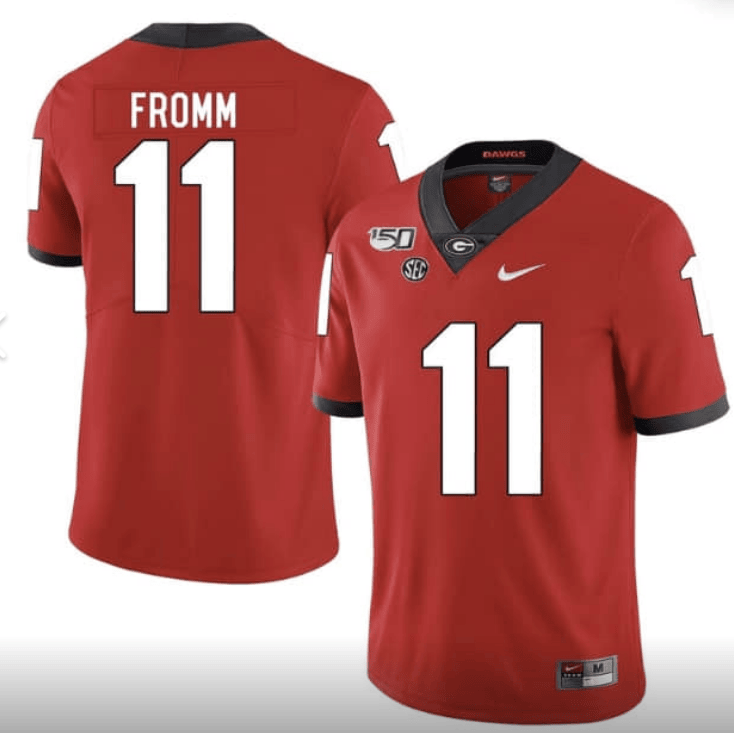 Jake Fromm Georgia Bulldogs red jersey