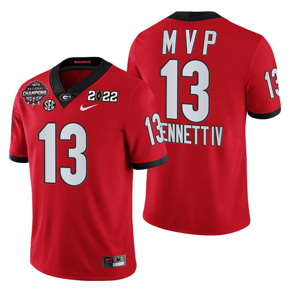 Stetson Bennett Georgia Bulldogs red jersey