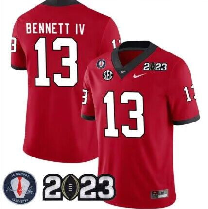 Stetson Bennett Georgia Bulldogs red jersey