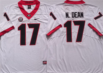 N.DEAN Georgia Bulldogs white jersey