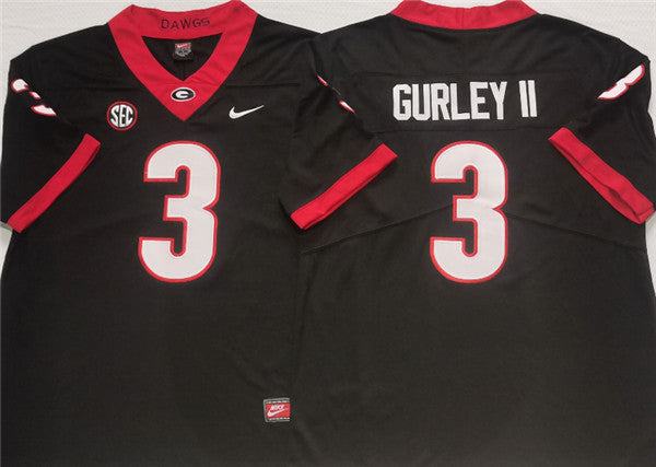 Gurley II Georgia Bulldogs black jersey