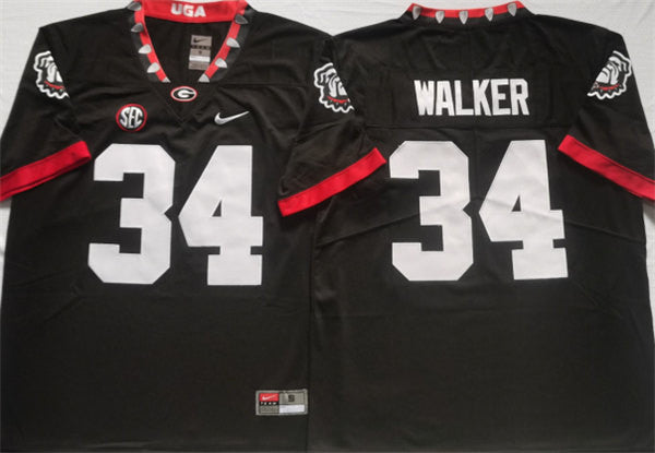Walker Georgia Bulldogs black jersey