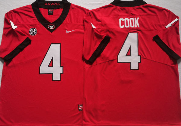 Cook Georgia Bulldogs red jersey