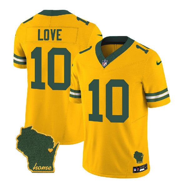 Jordan Love Green Bay Packers gold Vapor jersey
