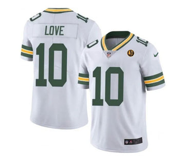 Jordan Love Green Bay Packers white Vapor jersey