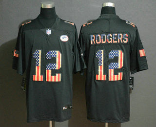 Aaron Rodgers Green Bay Packers black Salute To Service jersey