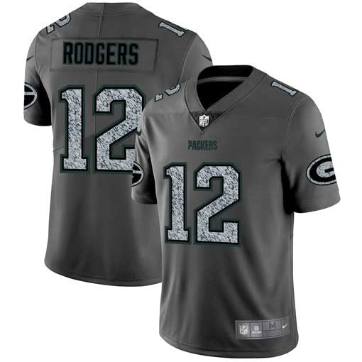 Aaron Rodgers Green Bay Packers gray Fashion Static jersey