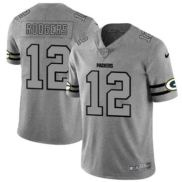 Aaron Rodgers Green Bay Packers gray Limited jersey