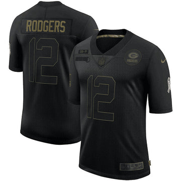 Aaron Rodgers Green Bay Packers black Salute To Service jersey