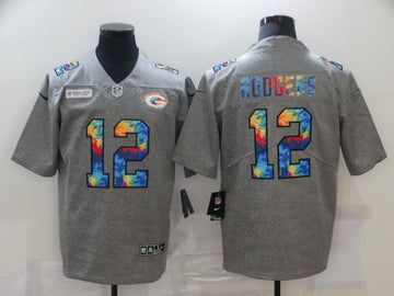 Aaron Rodgers Green Bay Packers grey Limited jersey