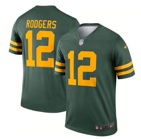 Aaron Rodgers Green Bay Packers green Legend jersey