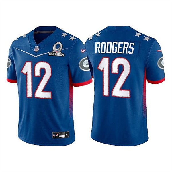 Aaron Rodgers Green Bay Packers royal jersey