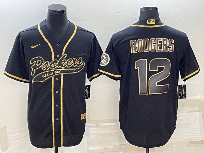 Aaron Rodgers Green Bay Packers black jersey