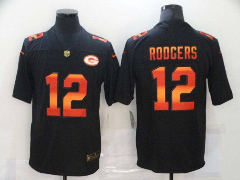 Aaron Rodgers Green Bay Packers black Vapor jersey