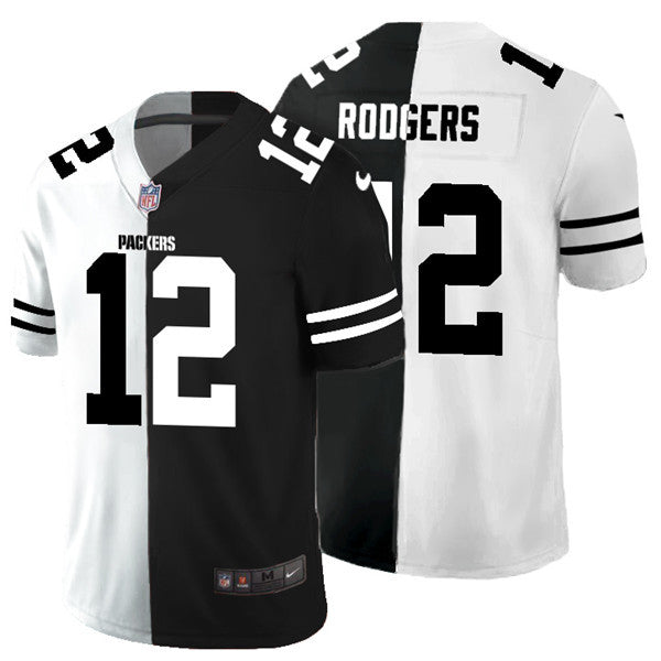 Aaron Rodgers Green Bay Packers black Split jersey