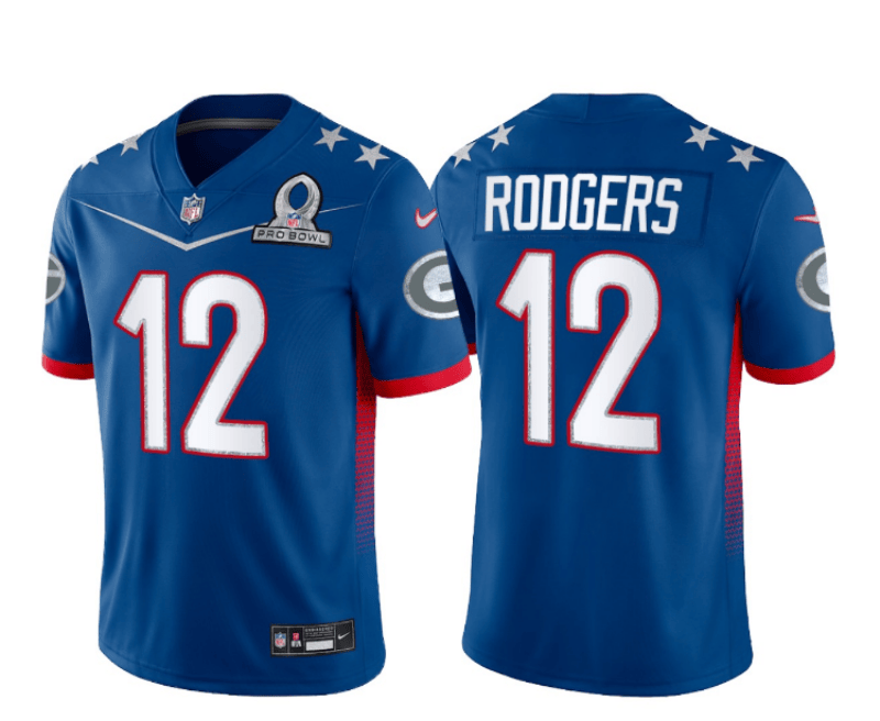 Aaron Rodgers Green Bay Packers blue Vapor jersey