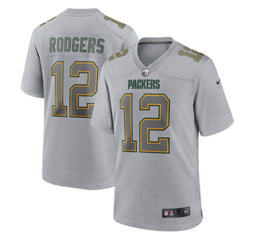 Aaron Rodgers Green Bay Packers gray Game jersey