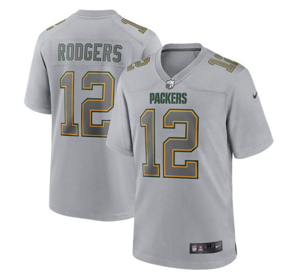 Aaron Rodgers Green Bay Packers gray Game jersey