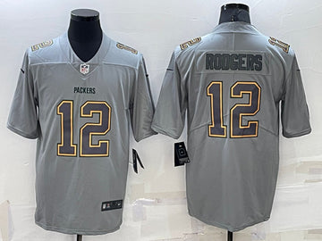 Aaron Rodgers Green Bay Packers gray Fashion jersey