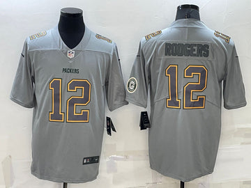 Aaron Rodgers Green Bay Packers gray Fashion jersey