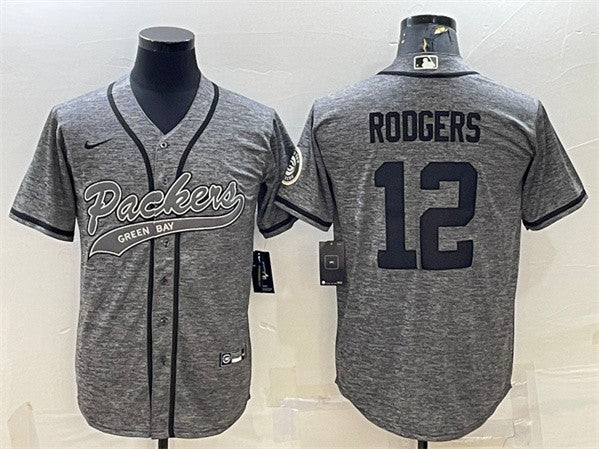 Aaron Rodgers Green Bay Packers gray jersey