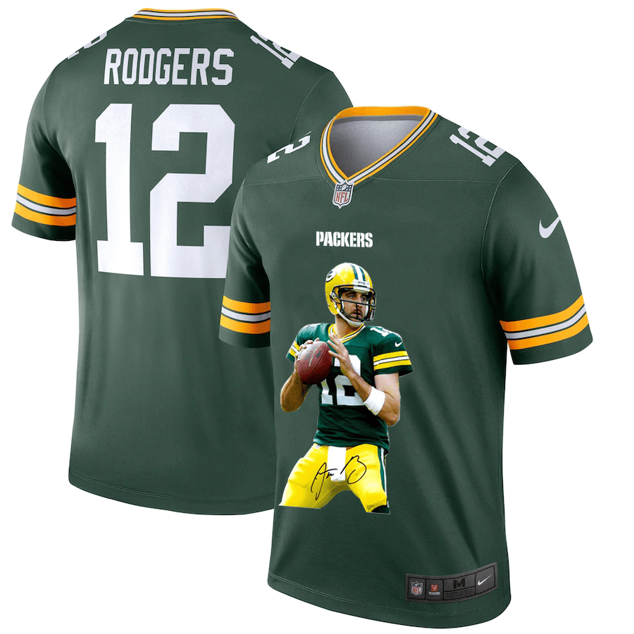 Aaron Rodgers Green Bay Packers green Vapor jersey