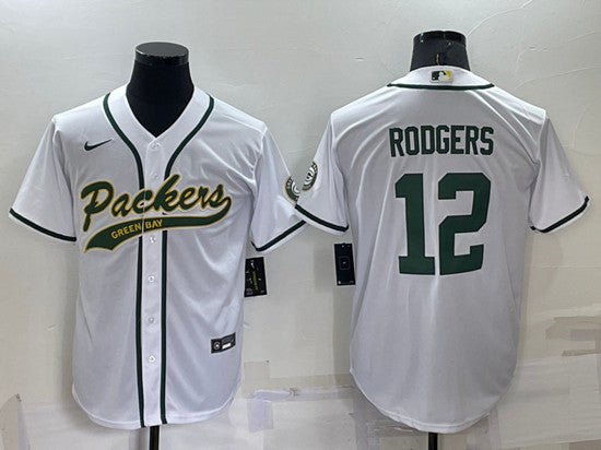 Aaron Rodgers Green Bay Packers white jersey