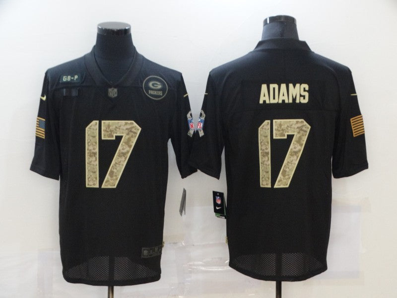 Davante Adams Green Bay Packers black Salute To Service jersey