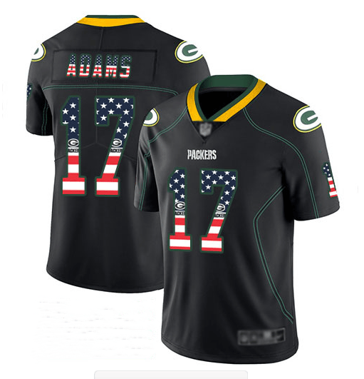 Davante Adams Green Bay Packers black Color Rush jersey