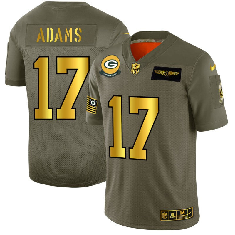 Davante Adams Green Bay Packers olive Salute To Service jersey
