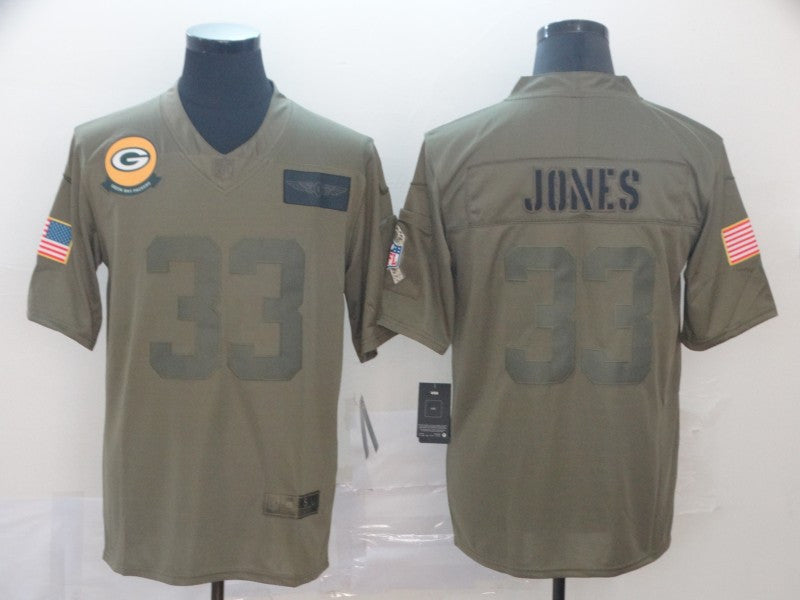 Aaron Jones Green Bay Packers camo Salute To Service jersey