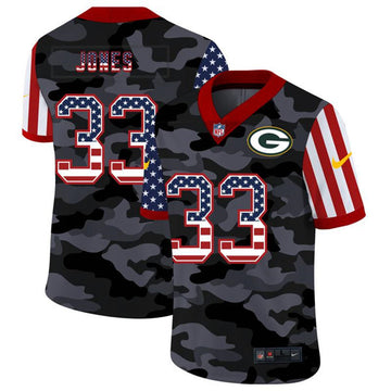Aaron Jones Green Bay Packers camo Limited jersey