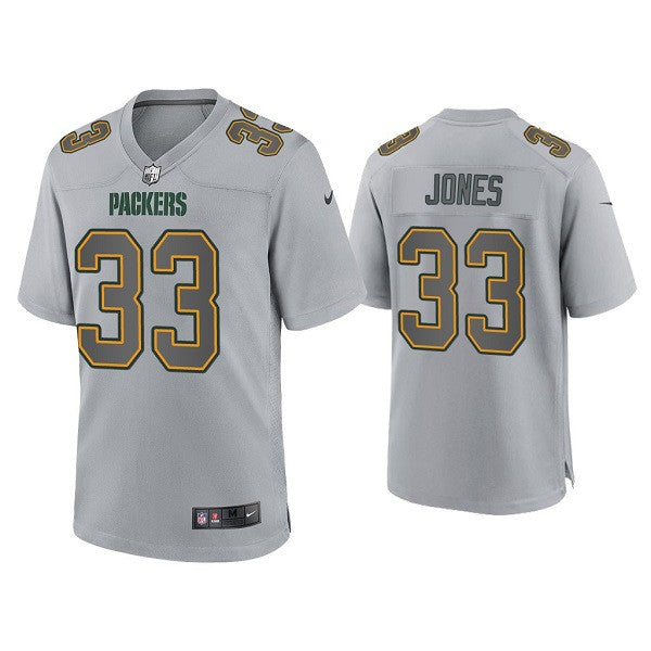 Aaron Jones Green Bay Packers gray Game jersey