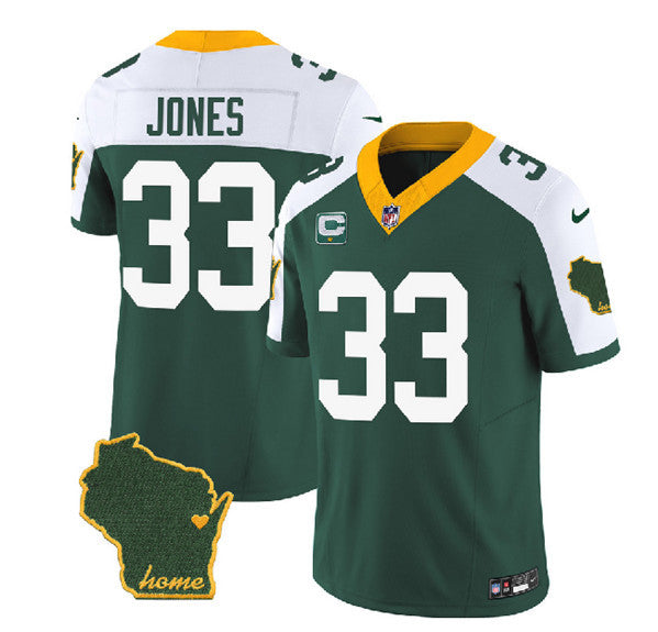 Aaron Jones Green Bay Packers green Vapor jersey