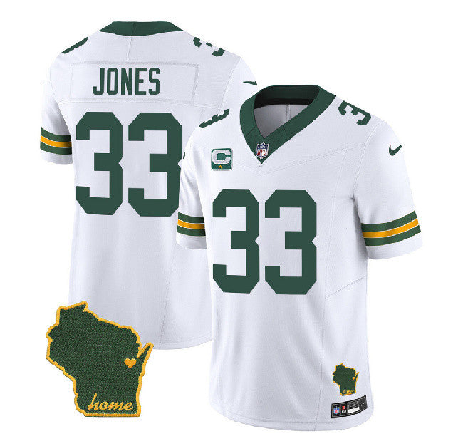 Aaron Jones Green Bay Packers white Vapor jersey