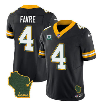 Brett Favre Green Bay Packers black Vapor jersey