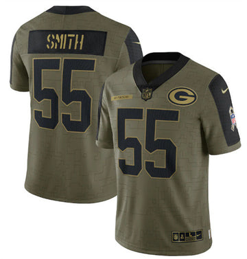 Za'Darius Smith Green Bay Packers olive Salute To Service jersey