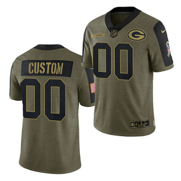 Active Green Bay Packers olive Salute To Service jersey