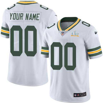 Custom Green Bay Packers white Limited jersey