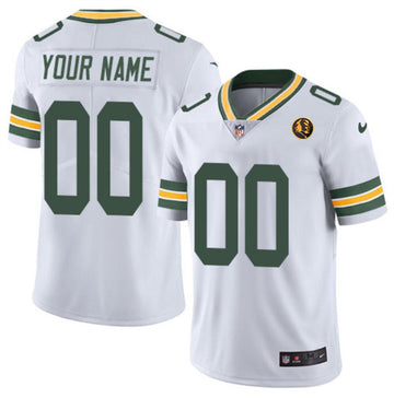 Custom Green Bay Packers white Vapor jersey