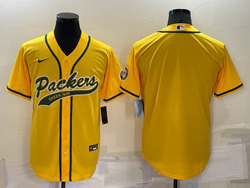 Custom Green Bay Packers yellow jersey