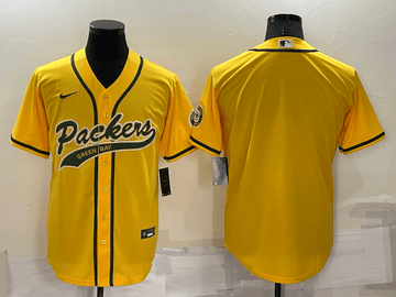 Custom Green Bay Packers yellow jersey