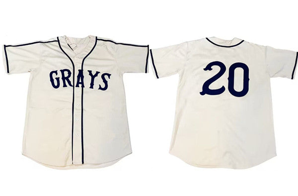 Custom Homestead Grays white jersey