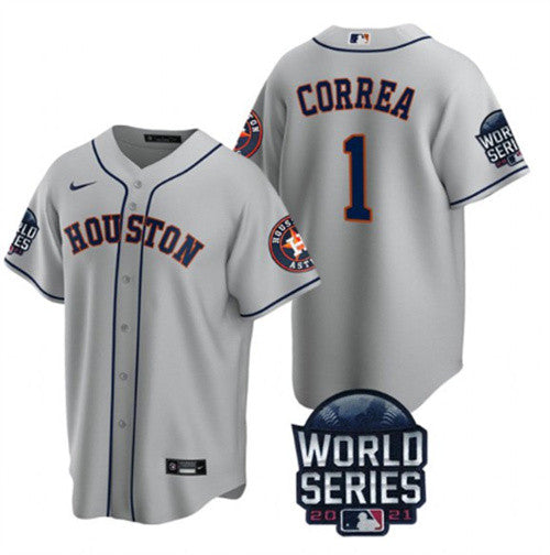 Carlos Correa Houston Astros gray jersey