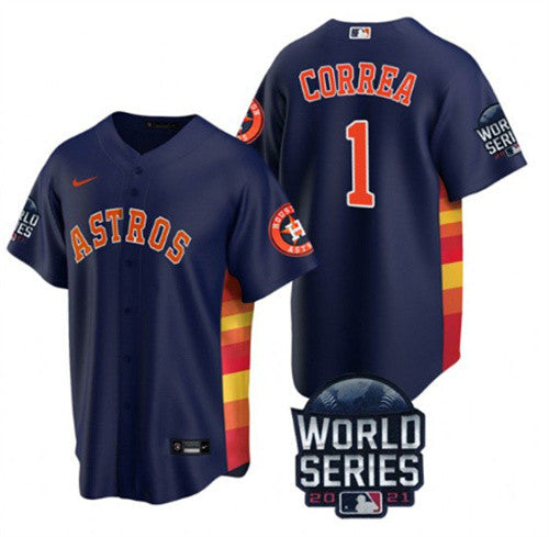 Carlos Correa Houston Astros navy jersey