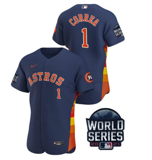 Carlos Correa Houston Astros navy jersey
