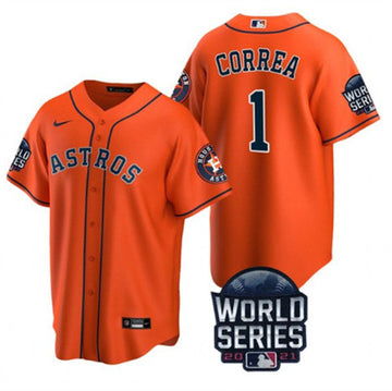 Carlos Correa Houston Astros orange jersey