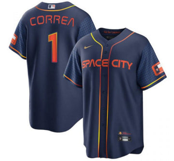 Carlos Correa Houston Astros navy City Connect jersey