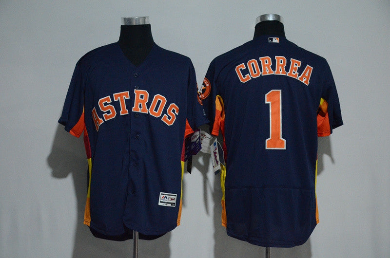 Carlos Correa Majestic Houston Astros navy Alternate jersey