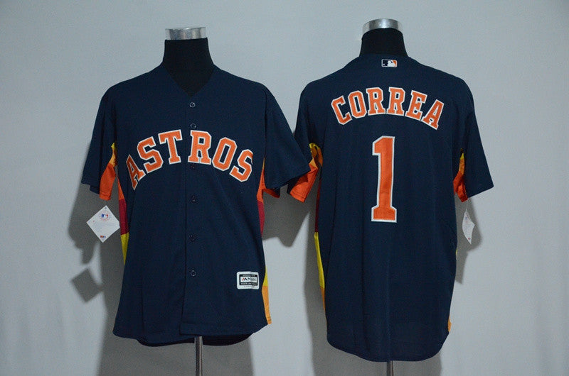 Carlos Correa Majestic Houston Astros navy Alternate jersey